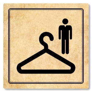 Šatna muži, 80x80mm, pergamen, Utah